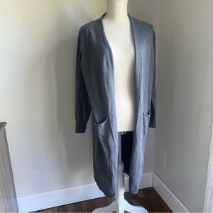 CENY Women's Knee Length Shaw Collar Open Cardigan Size Medium